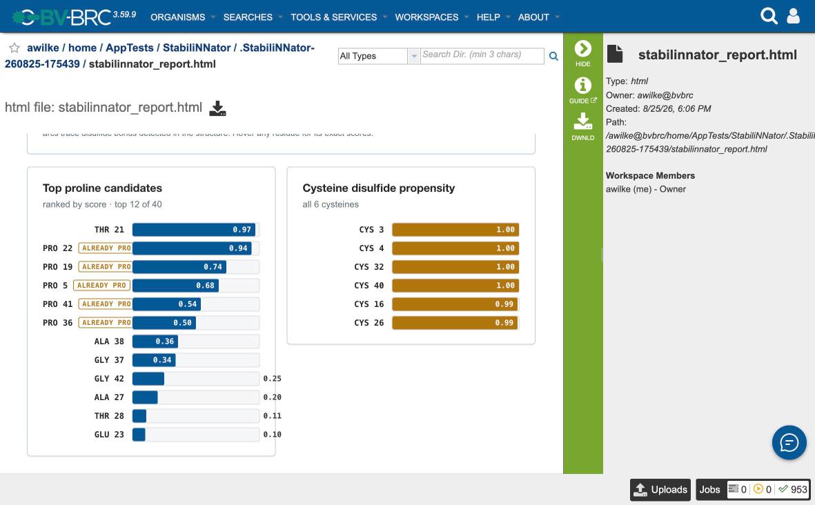 Ranked proline candidates and cysteine disulfide propensity