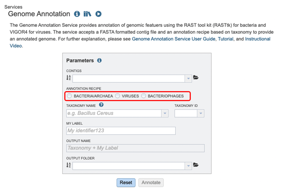 Annotation Input Form