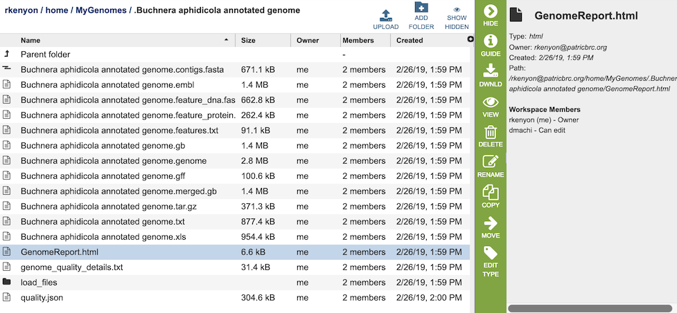 Annotation Service Results Page