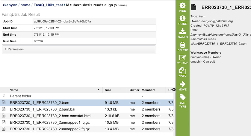 Fastq Utilities Align Output Files