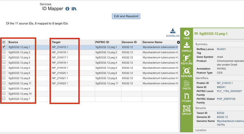 ID Mapper Service Results