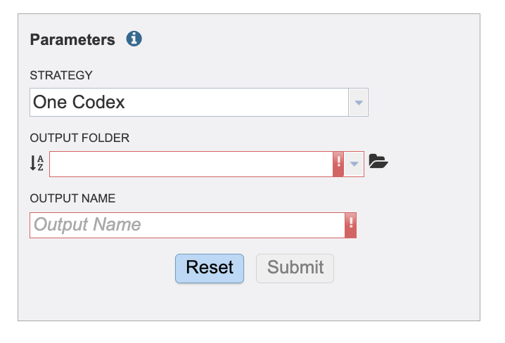 An image of the strategy drop down.