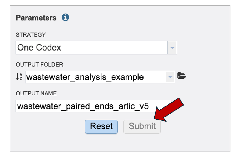 An image of the submit button.