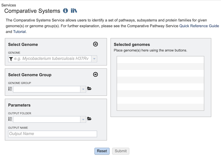 Comparative Systems Input Form