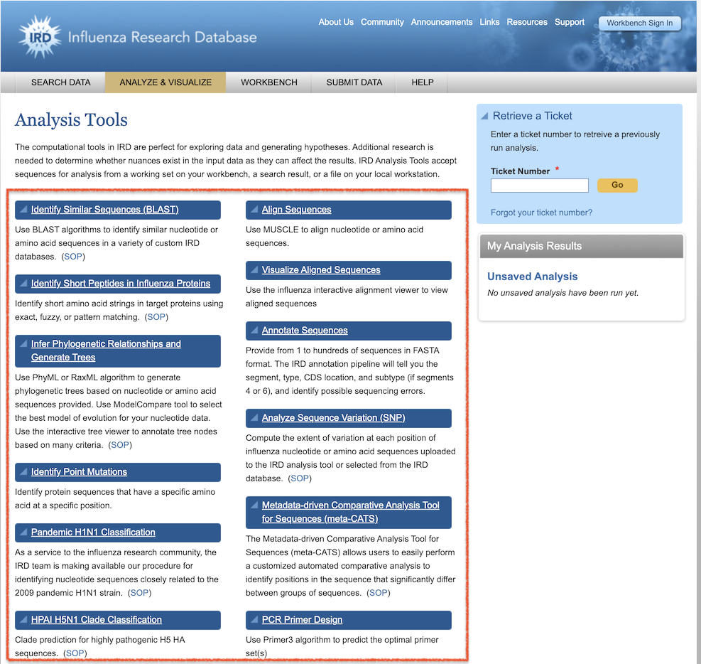 IRD/ViPR Analysis Tools