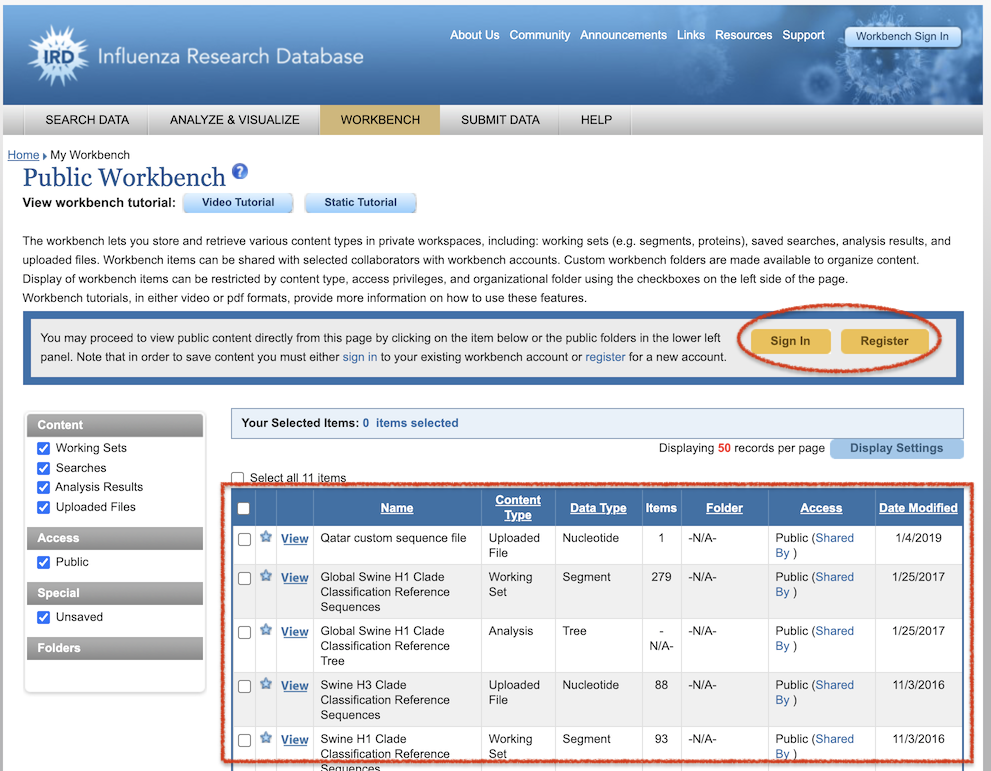 IRD Workbench