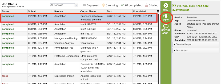 View Job Results