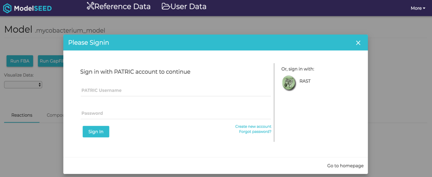ModelSEED Login
