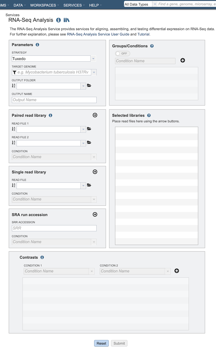 RNA-Seq Analysis Input Form