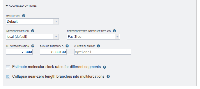 TreeSort Advanced Options