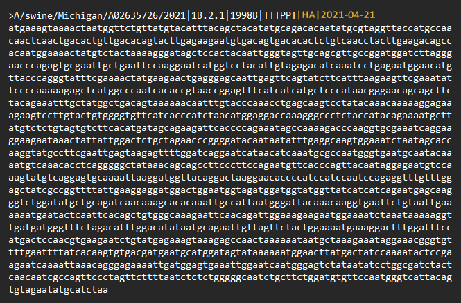 TreeSort FASTA Example