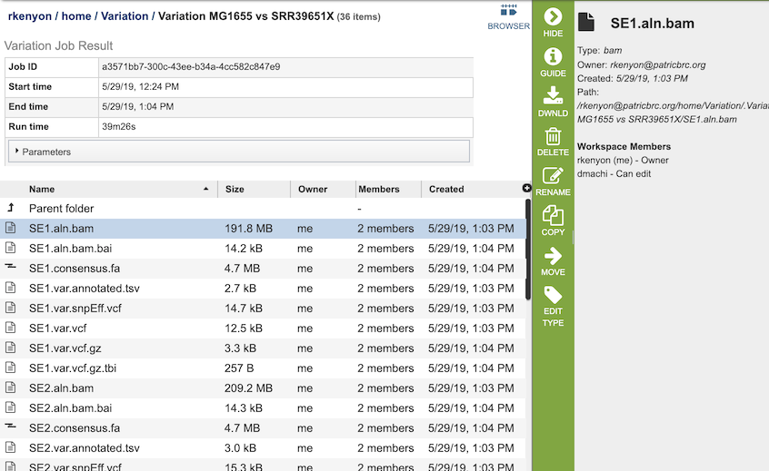 Variation Service Results Page